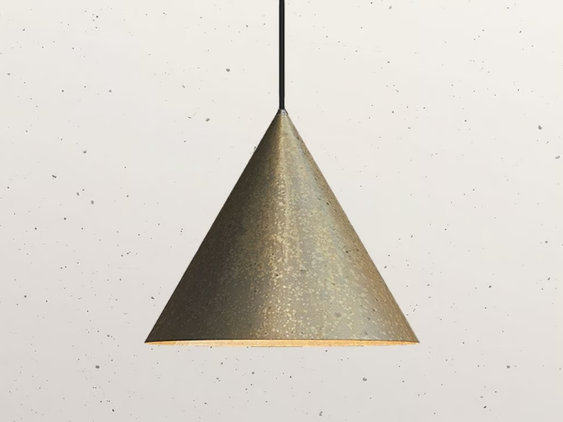 CONE 286.12 - Brass outdoor pendant lamp by Il Fanale