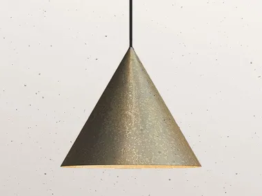 CONE 286.13 - Brass outdoor pendant lamp by Il Fanale