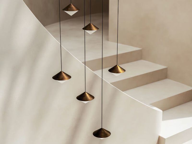 HORIZON - LED glass and iron pendant lamp by Il Fanale