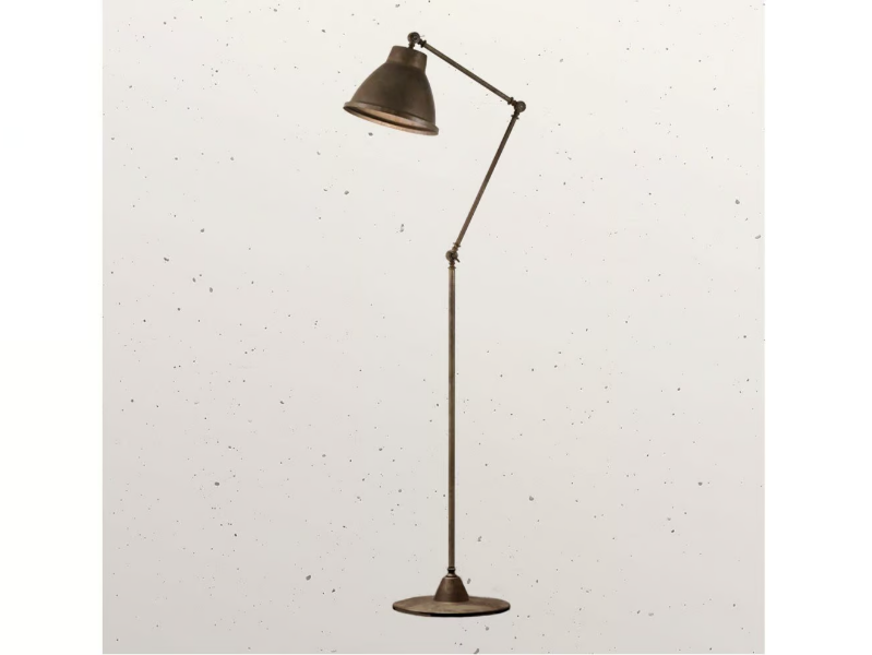 LOFT 269.08 - Reading adjustable metal floor lamp with swing arm by Il Fanale