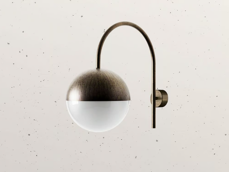 SFERA 291.06 - LED brass outdoor wall lamp by Il Fanale