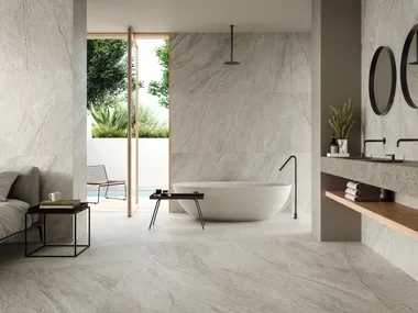 VIBES B - Indoor/outdoor porcelain stoneware wall/floor tiles with stone effect by Imola