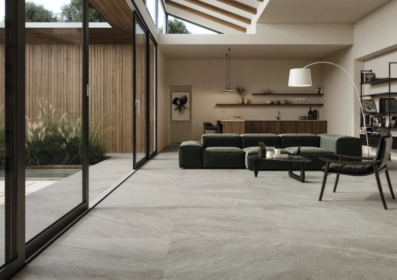 VIBES G - Indoor/outdoor porcelain stoneware wall/floor tiles with stone effect by Imola