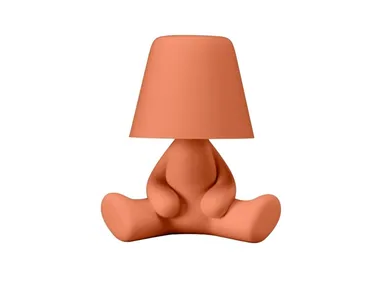 QEEBOO - SWEET BROTHERS_JOE TERRACOTTA - Cordless LED rechargeable polycarbonate table lamp by In Stock