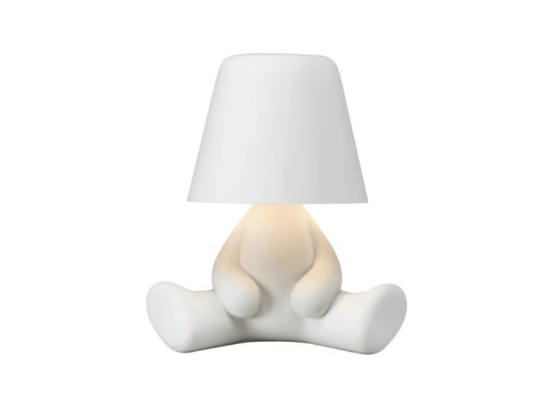 QEEBOO - SWEET BROTHERS_JOE WHITE - LED cordless rechargeable polycarbonate table lamp by In Stock