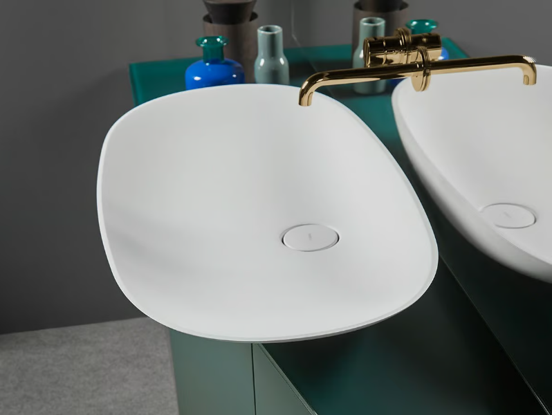 FORMA - Countertop oval single Solid Surface washbasin by INBANI
