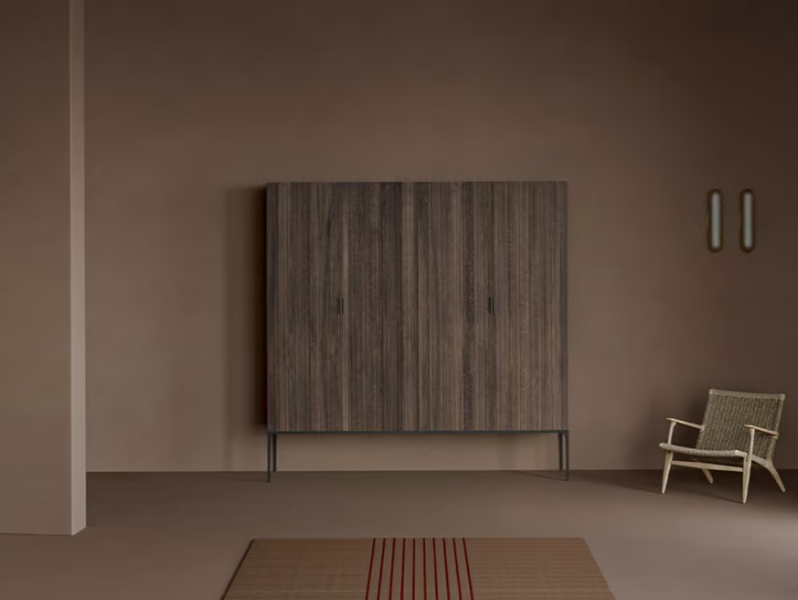 GRATE - Oak bathroom cabinet with doors by INBANI