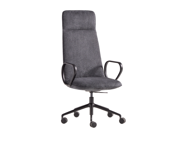 KORI - Height-adjustable executive chair with 5-spoke base with armrests by INCLASS