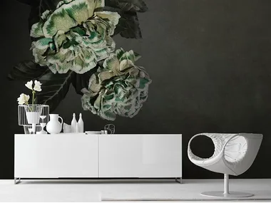 HERA - Panoramic wallpaper with floral pattern by Inkiostro Bianco