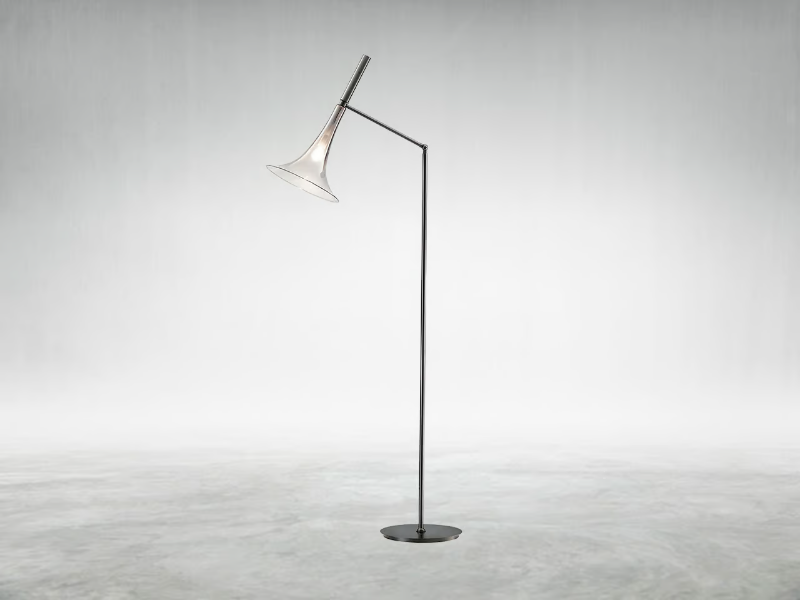 BAFFO 7026/P - LED adjustable blown glass floor lamp by Italamp