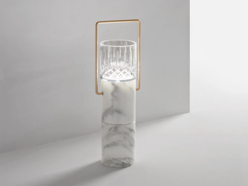 ELSA - LED Calacatta Oro marble table lamp by Italamp