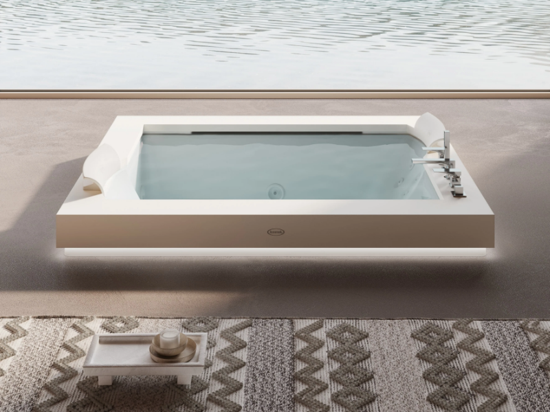 AURA PLUS CORIAN® - Built-in hydromassage Corian® bathtub by Jacuzzi®