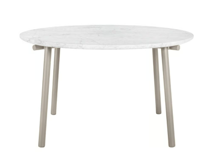 ANATRA - Round dining table with marble or ceramic top by JANUS et Cie
