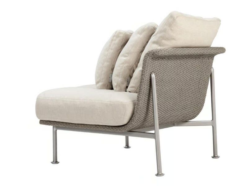 GINA MODULE CORNER - Polyolefin yarn ropes corner module for sofas by JANUS et Cie