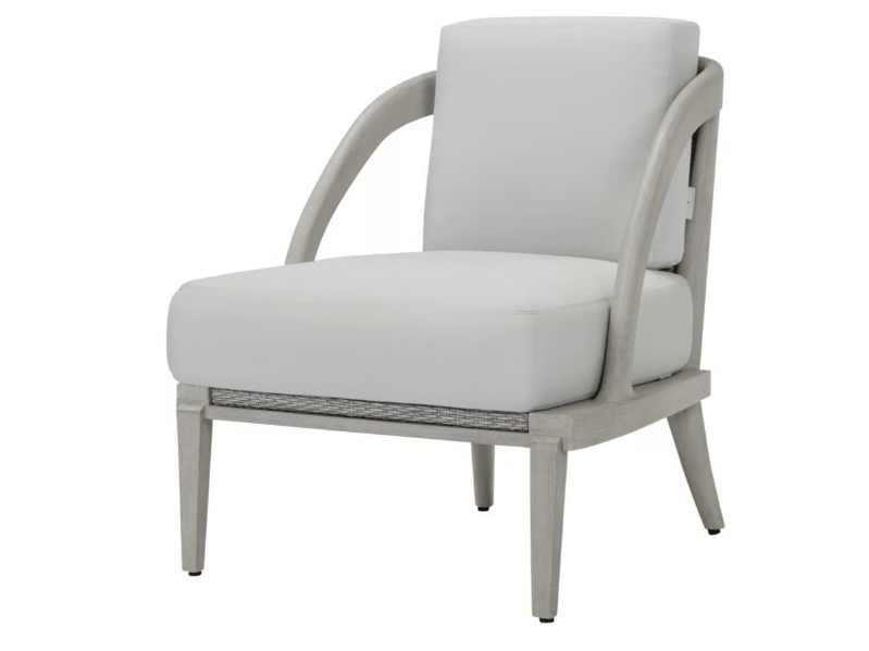 ROCK GARDEN - Upholstered JanusFiber® outdoor armchair with armrests by JANUS et Cie