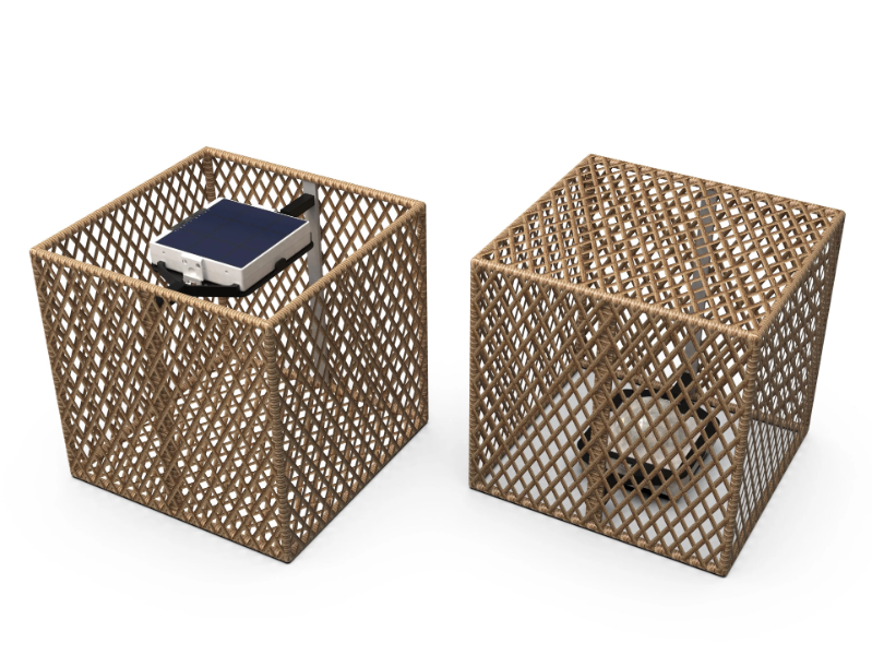 SOLORE - Solar powered natural fibre lantern by Jardinico