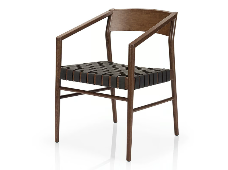 LEONOR M925C UW - Solid wood chair with armrests by JMS
