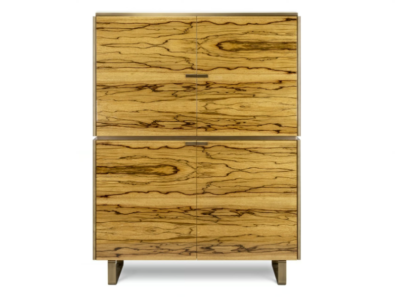TAGUS - Frake wood highboard with doors by JOSÉ LEITE DE CASTRO
