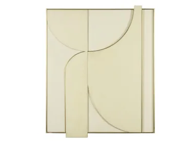 TOPAZ 14304067 - Plaster and brass decorative panel by JOSÉ LEITE DE CASTRO