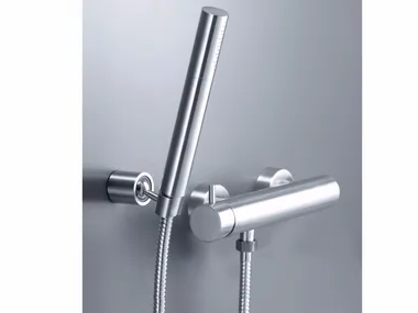 STILL ONE - Contemporary style 2 hole stainless steel shower mixer with hand shower by JUSTIME