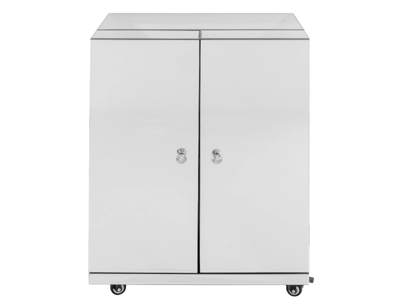 LUXURY - MDF and mirrored glass bar cabinet with casters by KARE Design