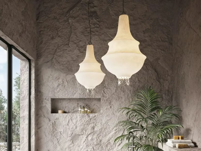 LADY D - LED fiberglass outdoor pendant lamp by Karman