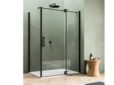 BLACKBERRY QD+QL1 - Niche shower cabin with hinged door by Karol