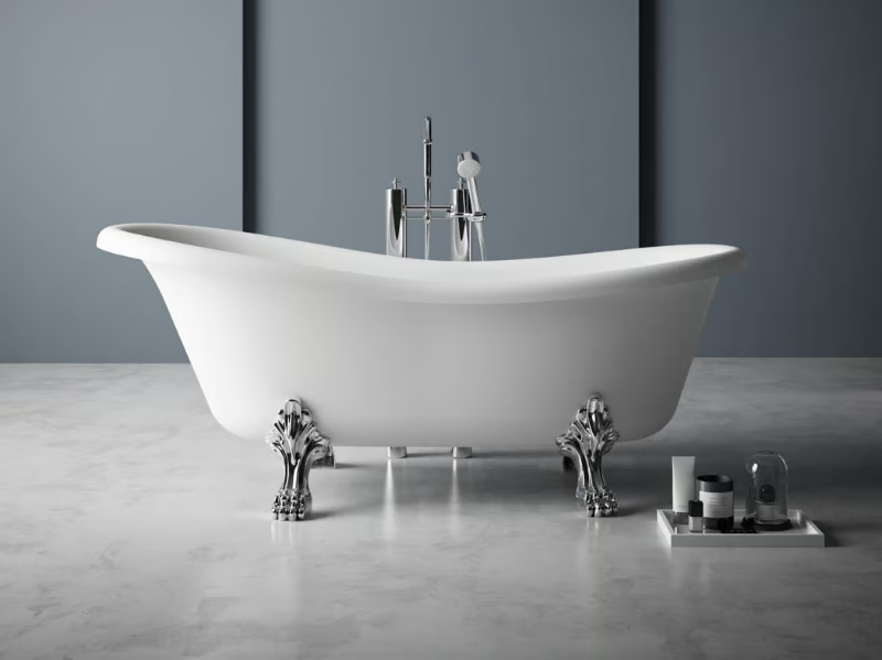 OXFORD - Freestanding oval Kstone bathtub on legs by Karol