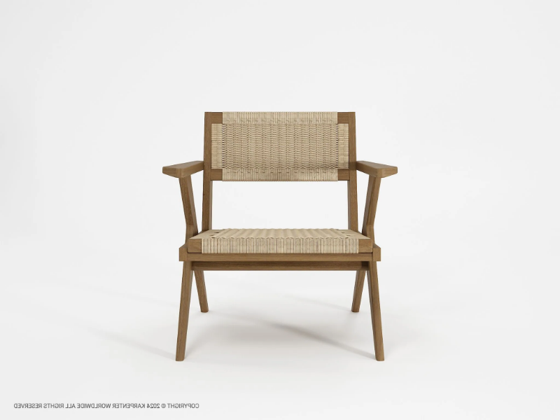 TRIBUTE OUTDOOR - Teak easy chair with armrests by KARPENTER