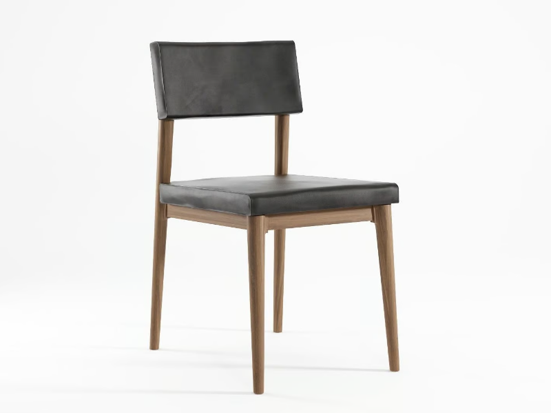 VINTAGE - Upholstered solid wood restaurant chair by KARPENTER
