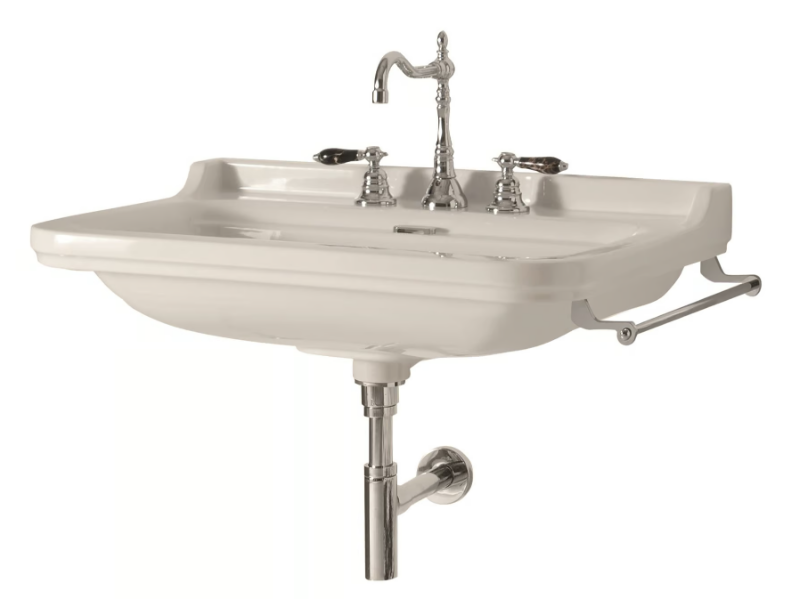 WALDORF 4140 - Rectangular wall-mounted ceramic handrinse basin by Kerasan