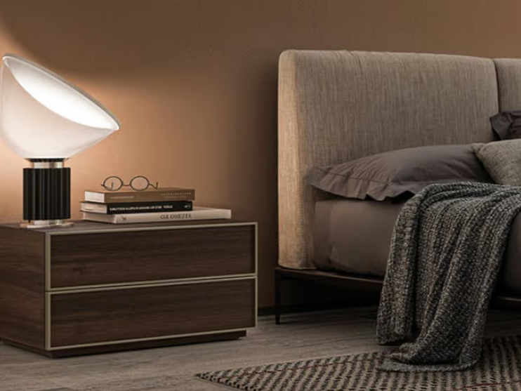 CORNICE - Rectangular wooden bedside table with drawers by Kico