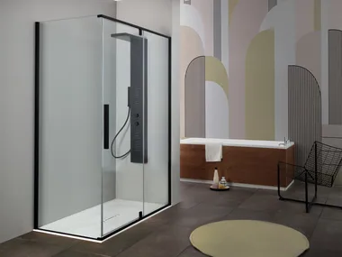 GLX6 - Corner shower cabin with pivot door by Kinedo