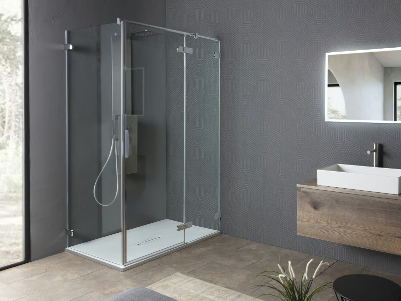 GLX8 - Corner shower cabin with hinged door by Kinedo