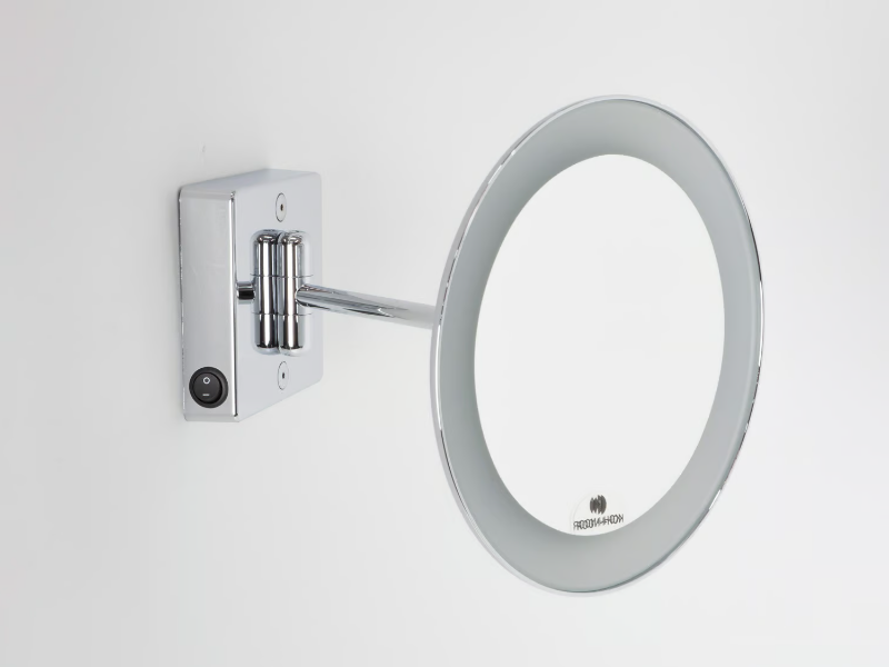DISCOLO LED - Wall-mounted round shaving mirror with integrated lighting by KOH-I-NOOR