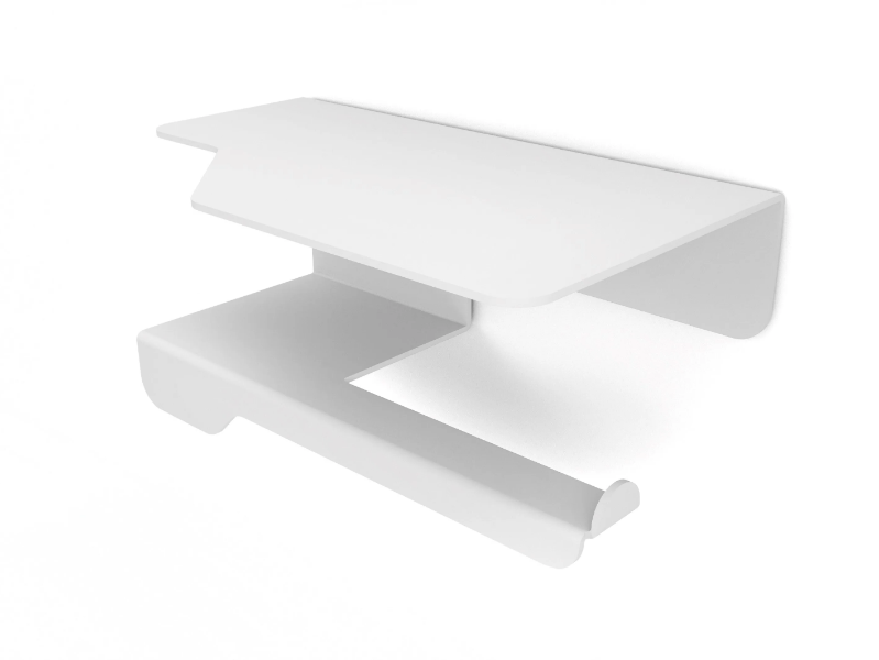 PIEGA - Steel toilet roll holder with shelf by KOH-I-NOOR