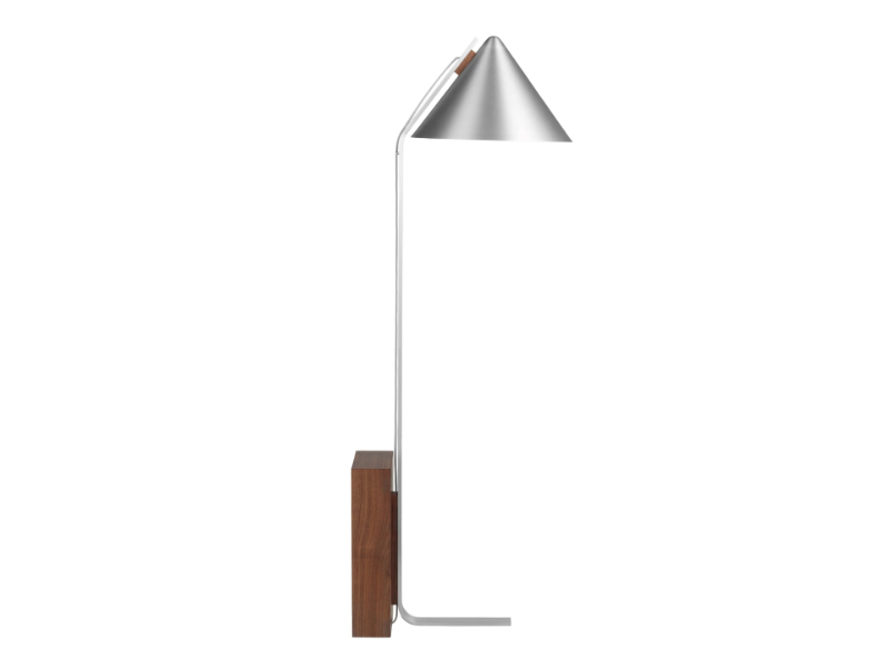 CONE - Aluminium and wood floor lamp by Kristina Dam Studio