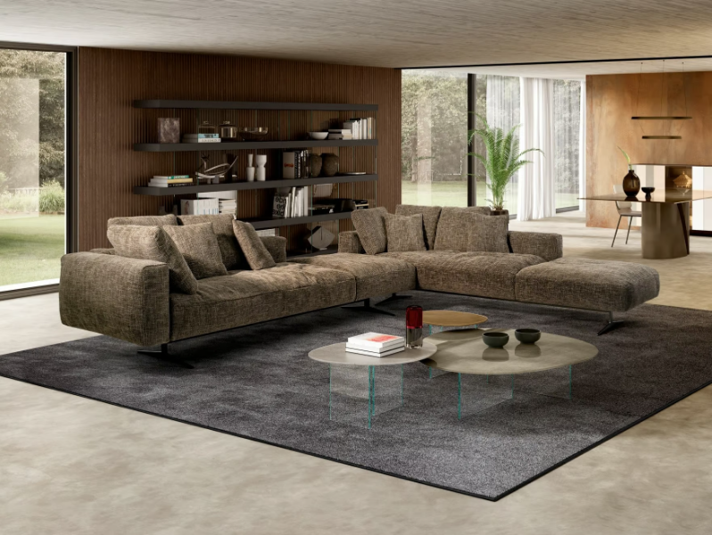 AIR SOFT 1901 - Corner fabric sofa by Lago