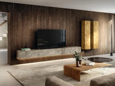 MATERIA - 2671 - Wall-mounted glass storage wall by Lago
