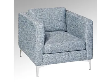 CORNER - Fabric armchair with armrests by Lambert