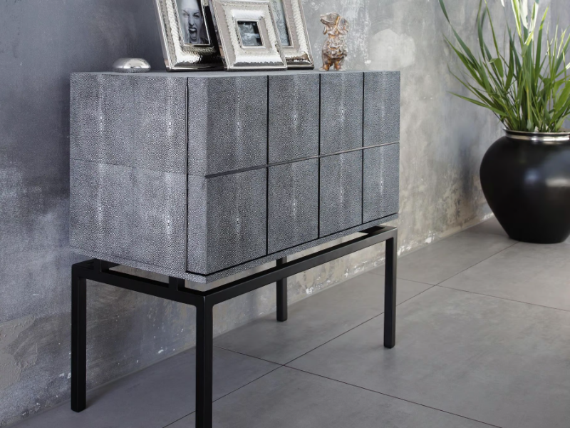 RAY - Steel and wood highboard with doors by Lambert