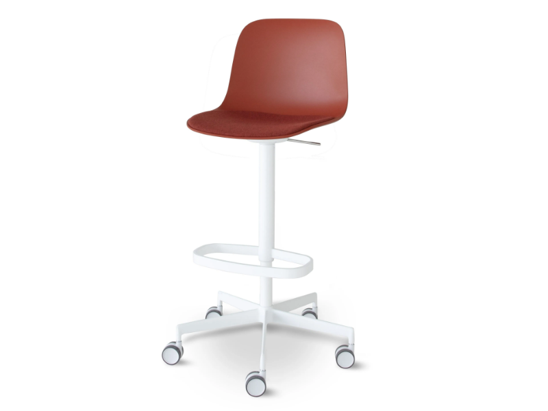 SEELA - Stool height-adjustable with castors by Lapalma