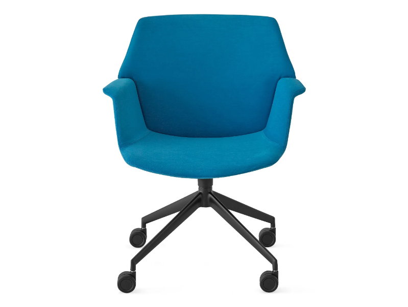 UNO - Swivel fabric office chair with castors with 4-Spoke base by Lapalma