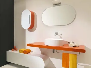 FLUX_US 19 - Low storage bathroom cabinet with drawers by LASA IDEA