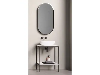 MAKE 32 - Single vanity unit with mirror by LASA IDEA