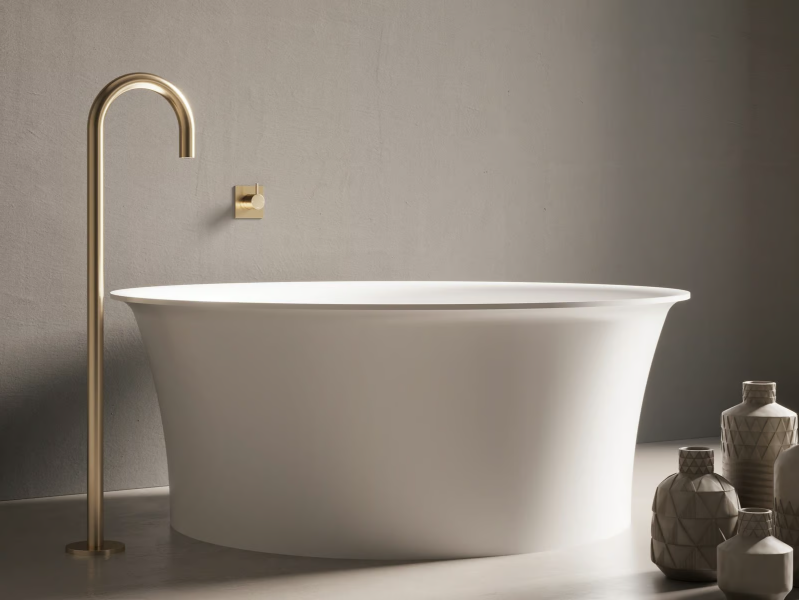 PLANET - Freestanding round Tecnoril® bathtub by LASA IDEA