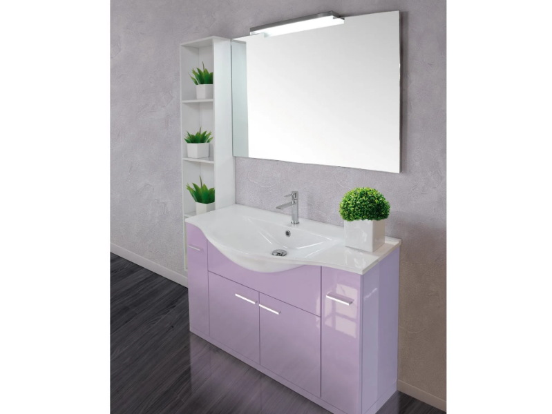 VANITY 09 - Floor-standing vanity unit with doors with drawers by LASA IDEA