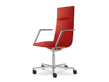 HARMONY MODERN 885 - Fabric office chair with castors with armrests with 5-Spoke base by LD Seating