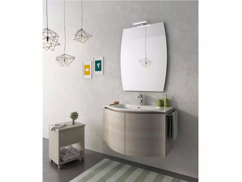 BROADWAY B7 - Wall-mounted vanity unit with doors by LEGNOBAGNO
