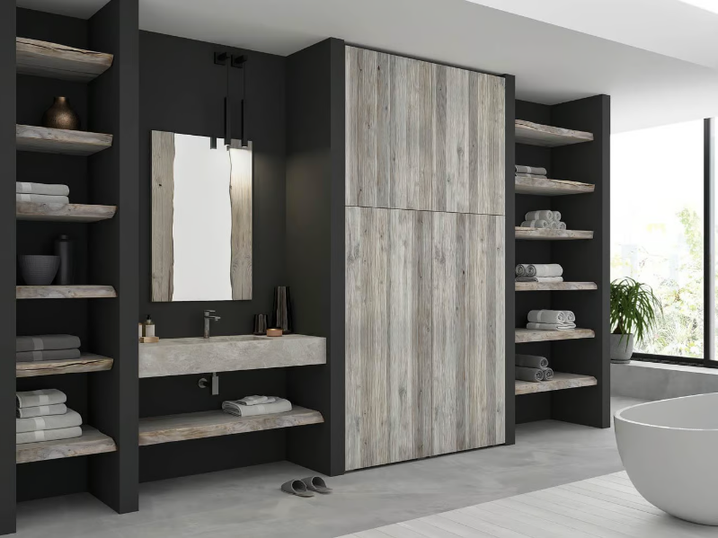LIFE 16 - Single wall-mounted vanity unit with mirror by LEGNOBAGNO